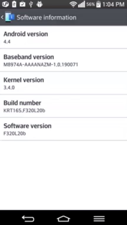 LG G2 Update Android 4.4